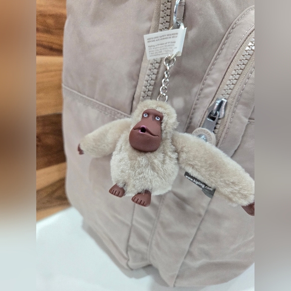 Kipling Backpack Large Tan Color 15" Laptop Bookbag NEW Seoul - Picture 13 of 15